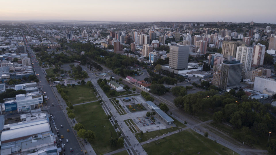 Vista aérea de un sector de la ciudad del Neuquén 