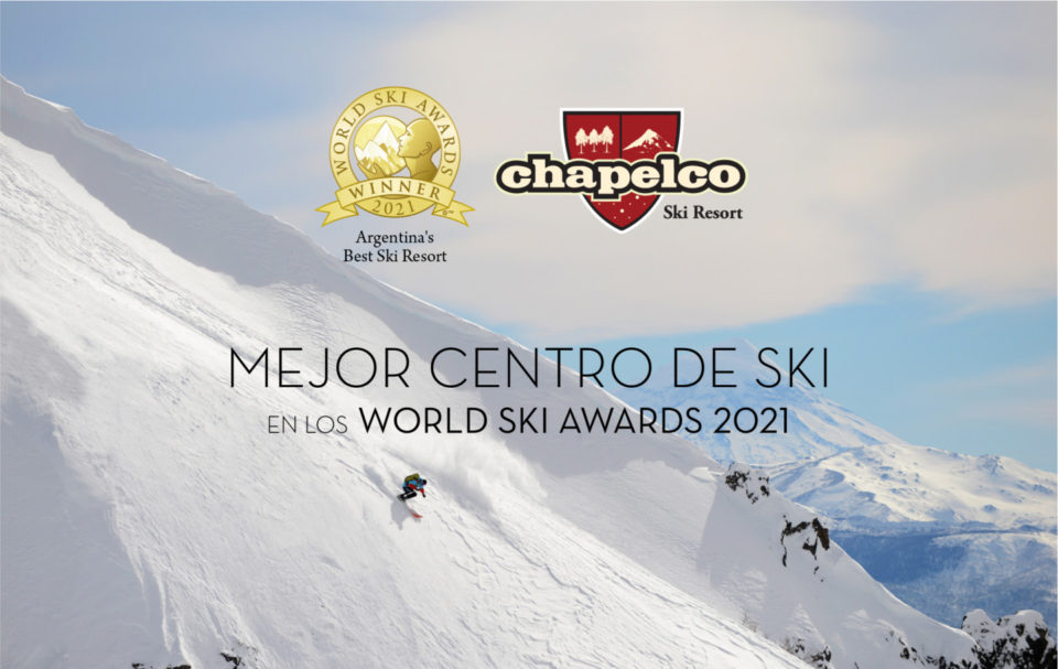 Imagen de esquiador en la ladera del Centro de Esquí con el logo del premio