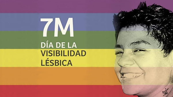 flyer del Día con la cara de Pepa y la bandera LGBT