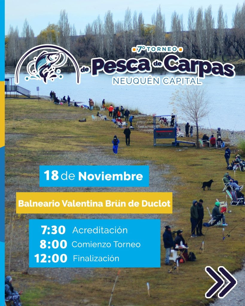 Se viene el 7° Torneo de Pesca de Carpas en Neuquén Capital